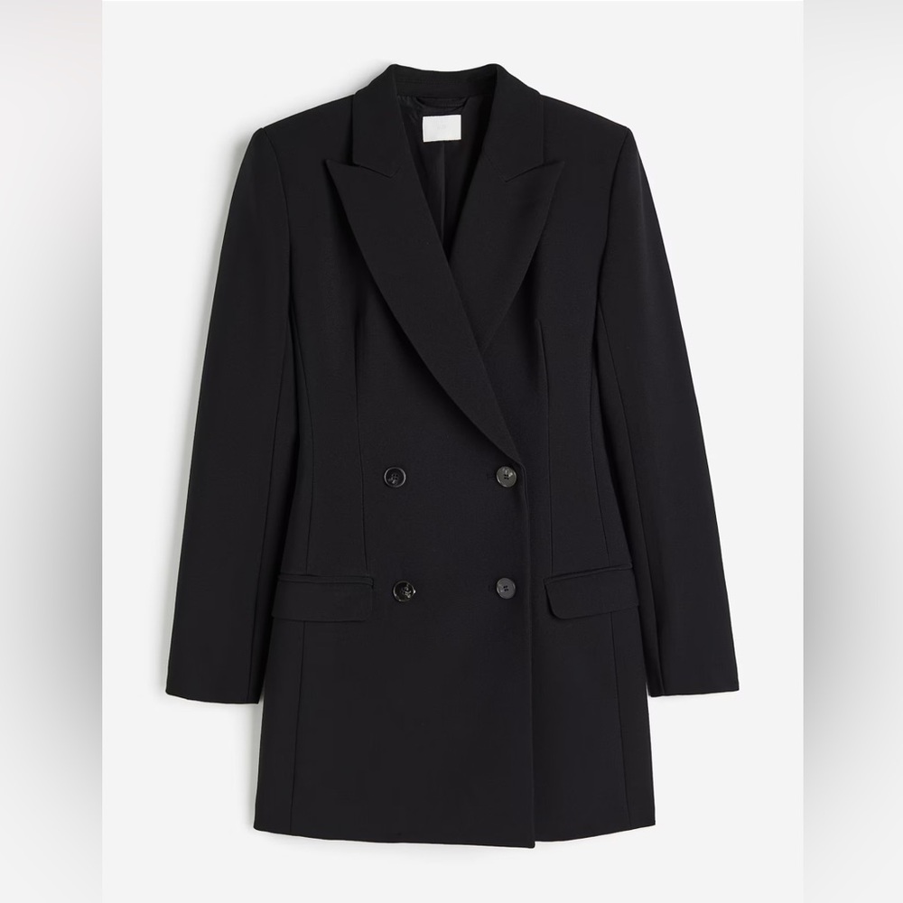 TAPERED-WAIST TWILL BLAZER